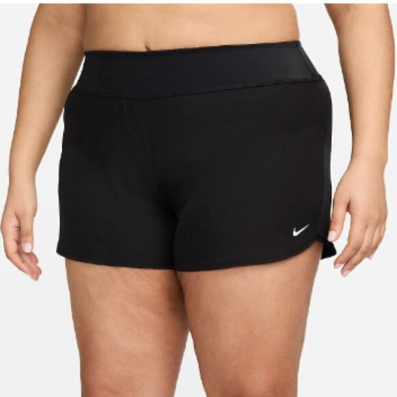 Nike Solid Element Women's Black Board Shorts (Plus Size) Size 1X - Picture 1 of 9